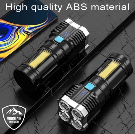 4 Core Rechargeable LED Flashlight