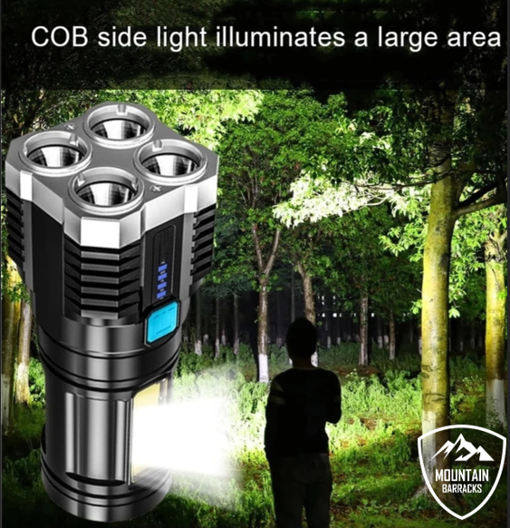 4 Core Rechargeable LED Flashlight